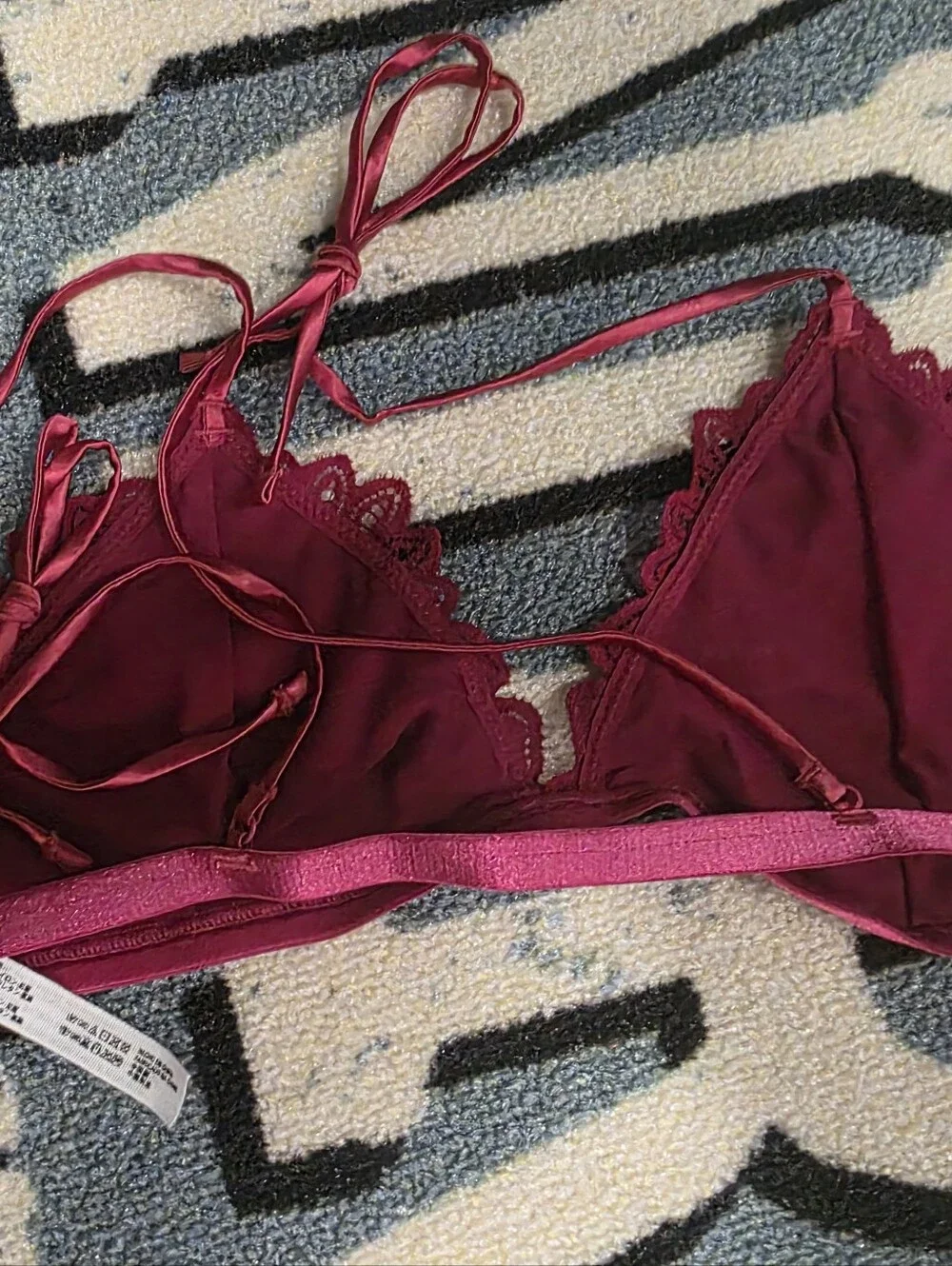 Free People Berry Satin Top with Tag